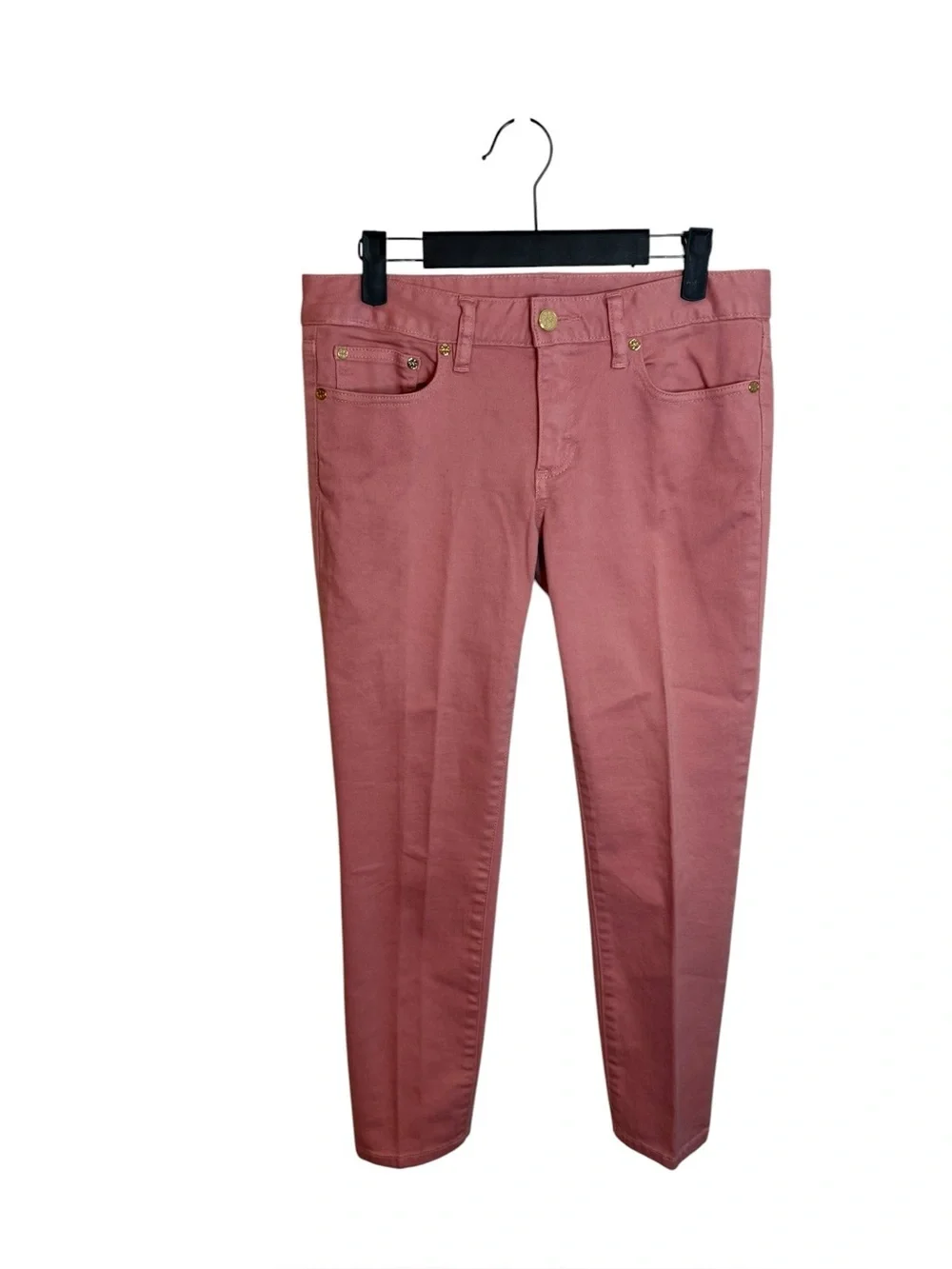 Tory Burch Coral Alexa Cropped Skinny Jeans